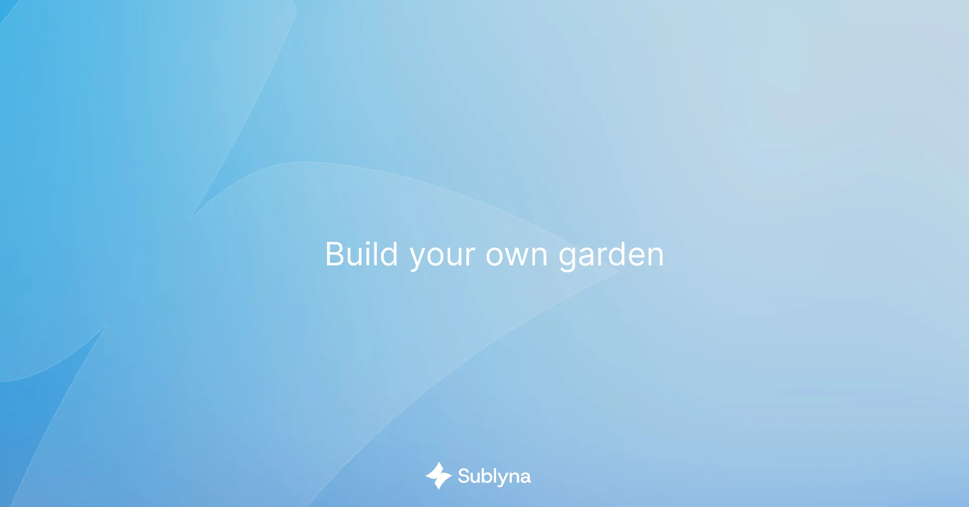 Seja dono do seu jardim, não da plataforma de outros