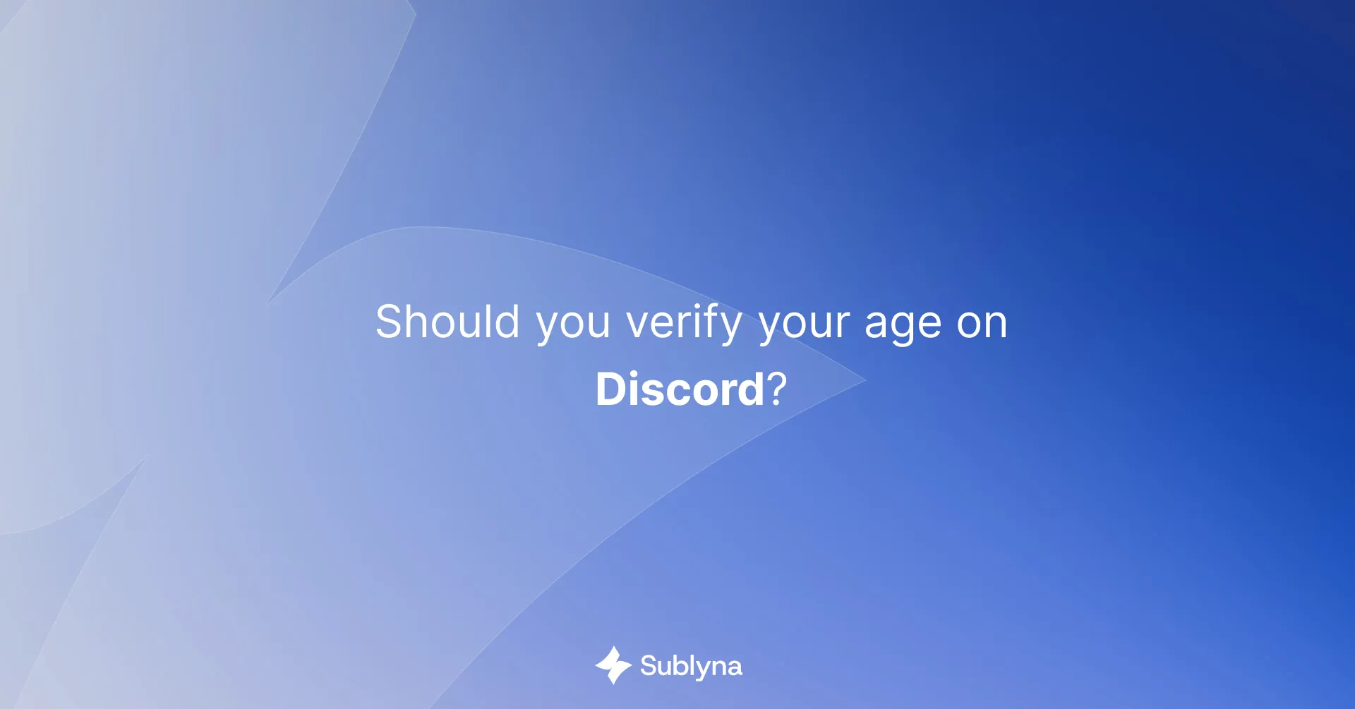 Discordの年齢確認インターフェース