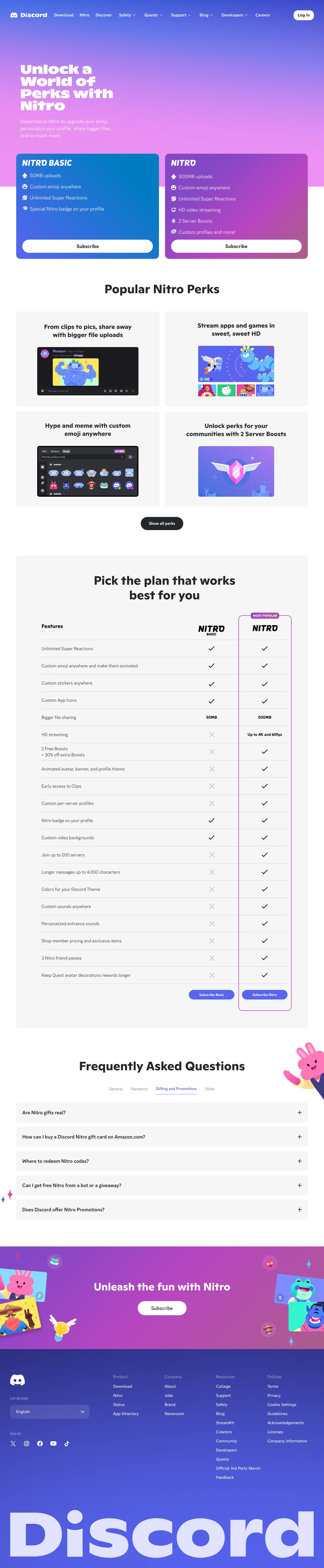 Discord Nitro Full Page