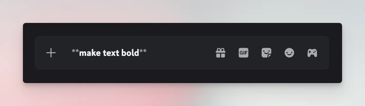 Discord Text Formatting Bold
