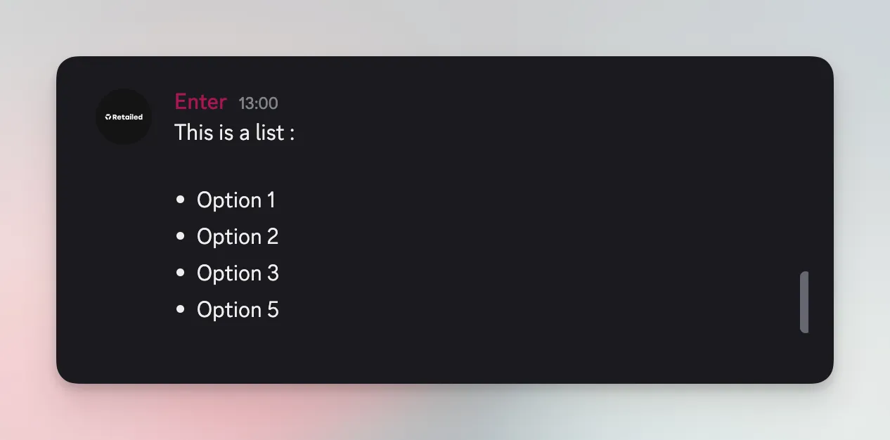 Formato Discord Lista