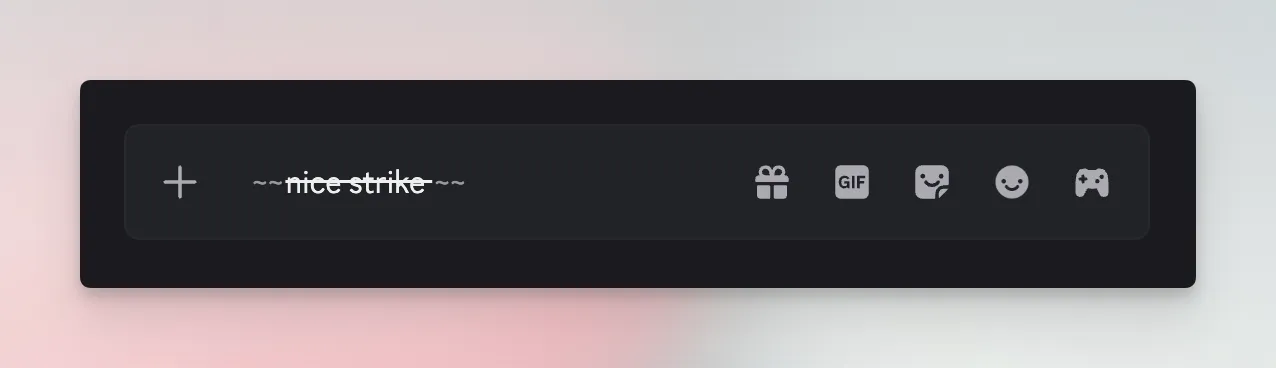 Discord Text Formatting Strikethrough