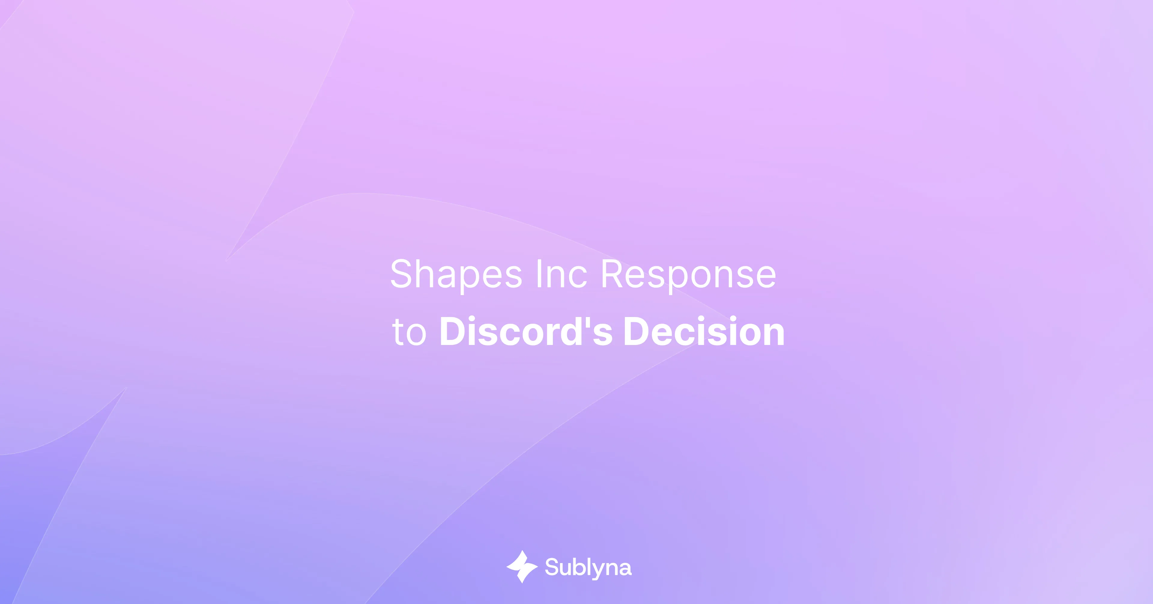 Resposta Shapes Inc Discord