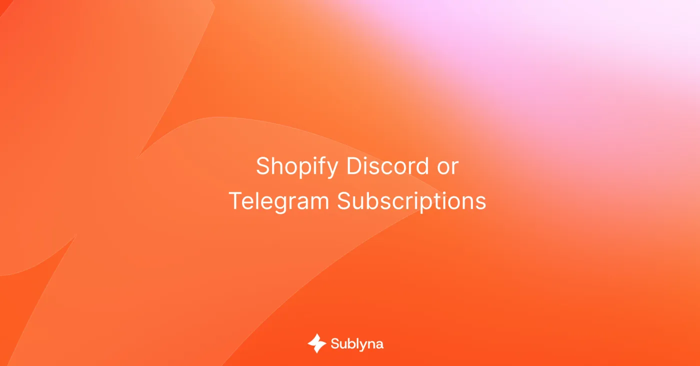 Shopify Discord or Telegram Integration