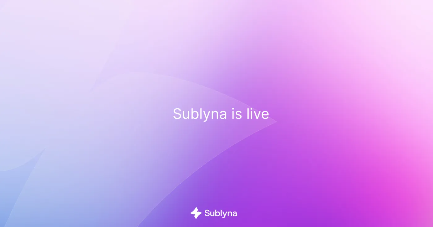 Sublyna Launch Announcement